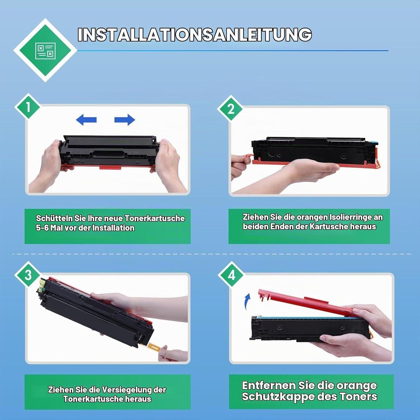 Hewlett Packard Cartucce per stampanti & toner: Toner Set 4 Farben kompatibel mit 203A Multipack – Nuovo e nell'imballaggio originale da Schaffhausen venduto da smarastore 7