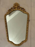 Goldener Vintage Spiegel handgeschnitzte Holzrahmen, Top!