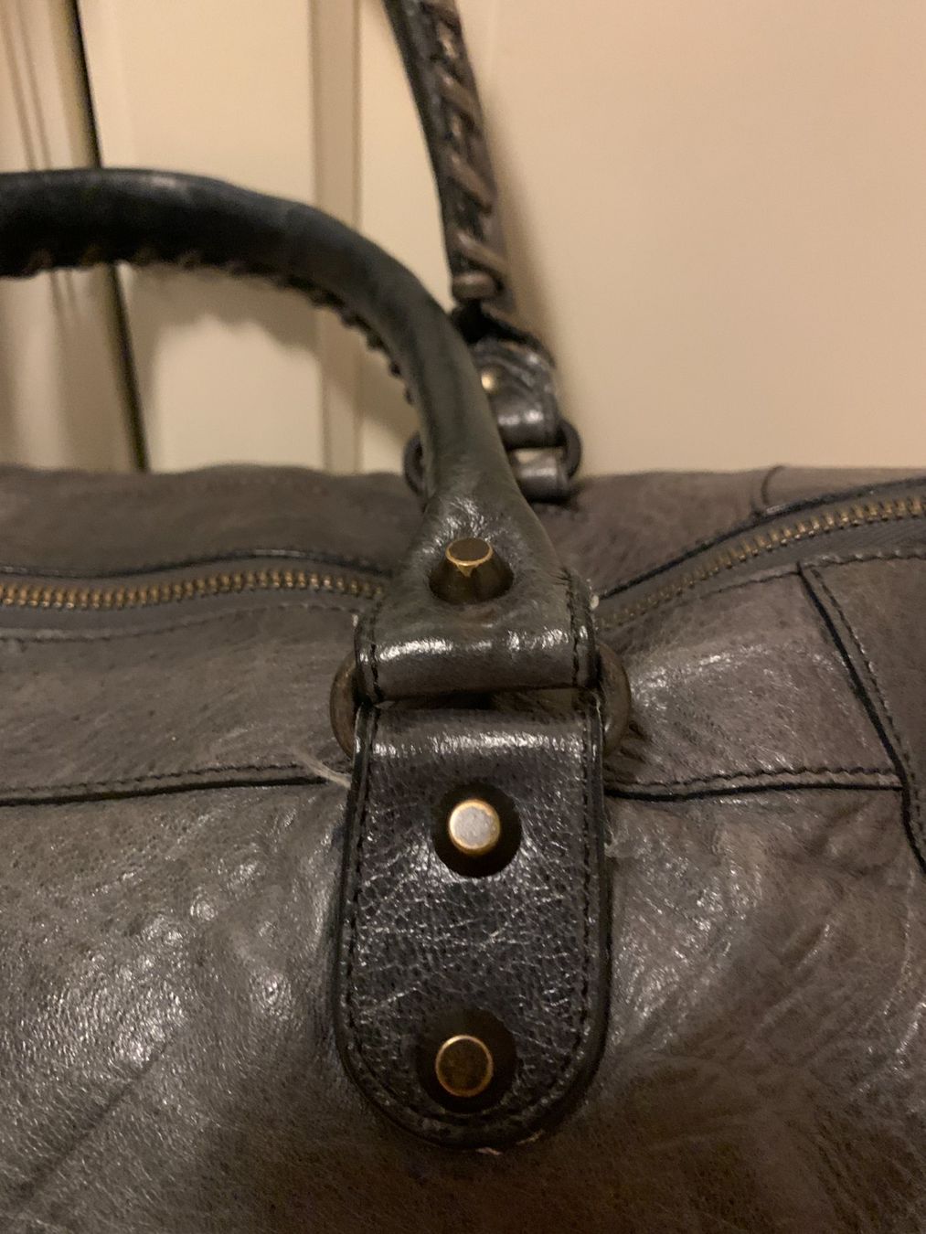 Balenciaga Borse da donna: Balenciaga Work Tasche Leder Grau/Anthrazit – Usato da Zürich venduto da Sera.13 4