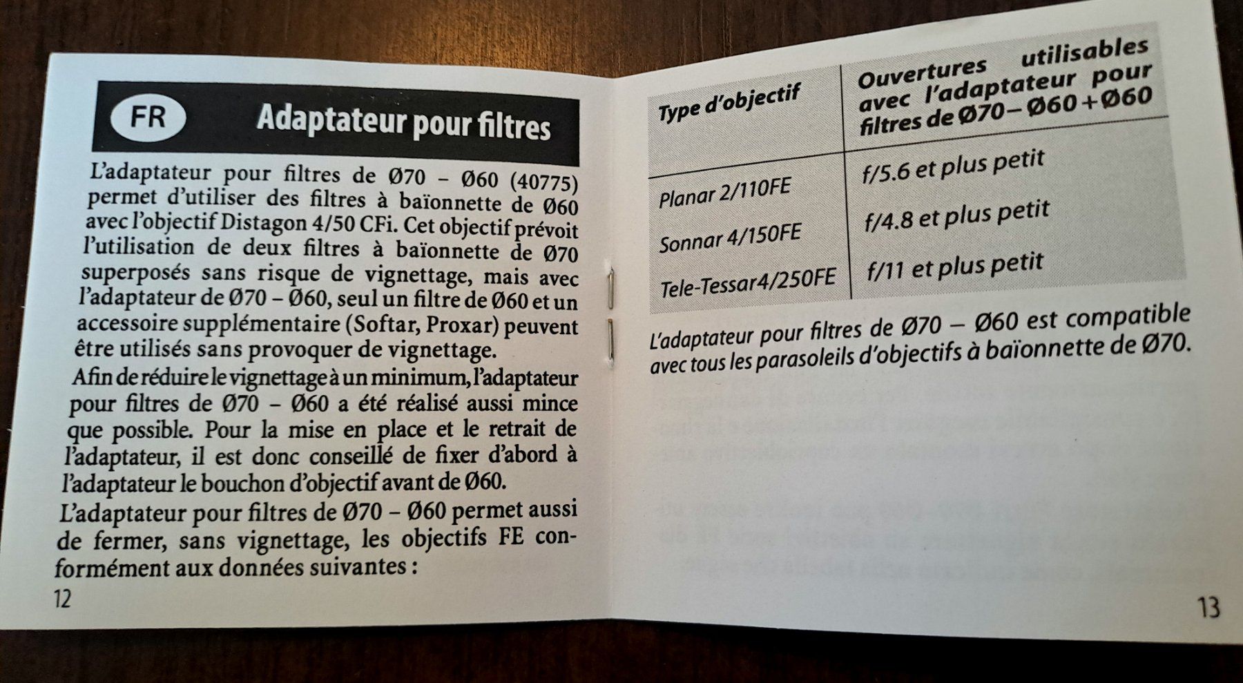 Filtri: Hasselblad Filter adapter 70 60mm – Usato da Genève venduto da Blowupster 4