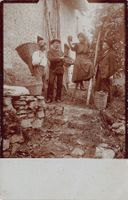 Weinlese, Trauben, vermutlich Tessin, Fotokarte um 1925-30