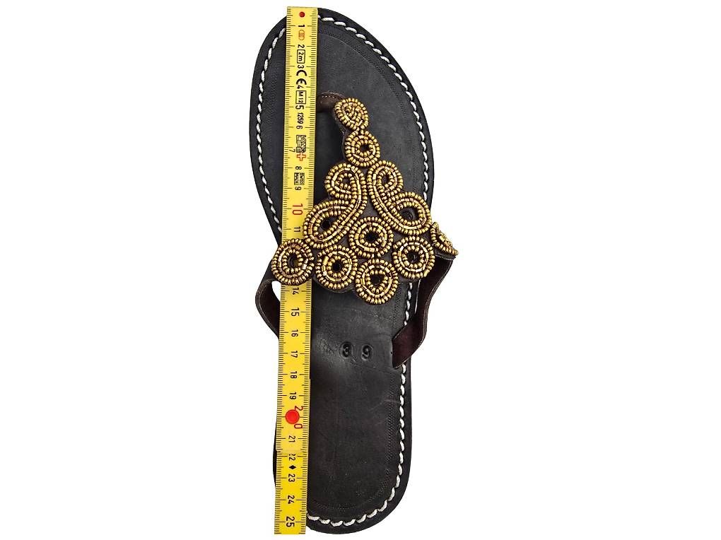 Scarpe da donna: Handgemachte Leder-Sandalen - Gold 39 – Nuovo e nell'imballaggio originale da Brione s. Minusio venduto da Littleninja 3