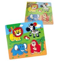Neuware 50-70% SALE 🛒 Steckpuzzle ZOO SAFARI Naturholz
