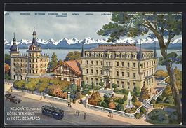 Neuchatel, Hotel Terminus et des Alpes, 