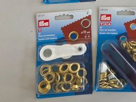 Prym Ösen 11mm gold NEU