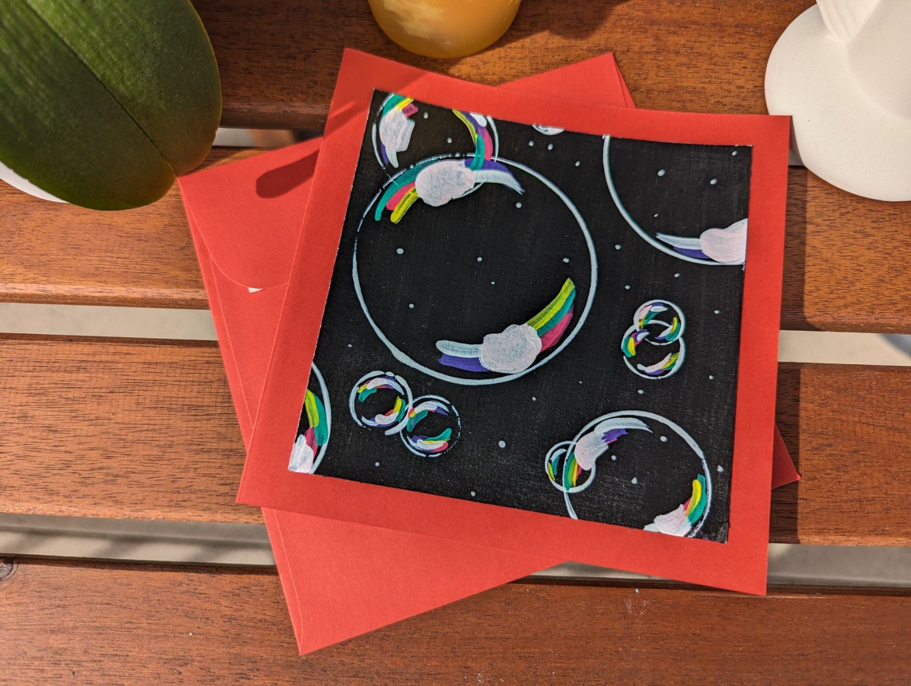 Cartoline: Handgemachte Geburtstagskarte, Bubbles-Karte – Nuovo e nell'imballaggio originale da Winterthur venduto da LaVieColor 1