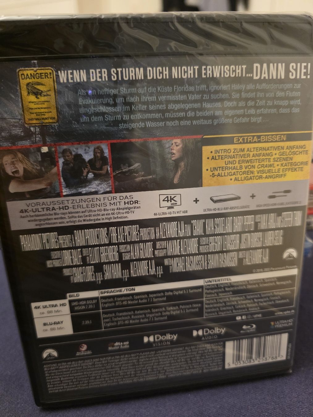 Tutti i DVDs: Crawl - 4K UltraHD + Blu-ray - Originalverpackt  – Nuovo e nell'imballaggio originale da Ellikon a d Thur venduto da razzorblog 1