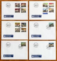 2016-2018, alle 6 FDC's mit den Schweizer Bahnhöfen
