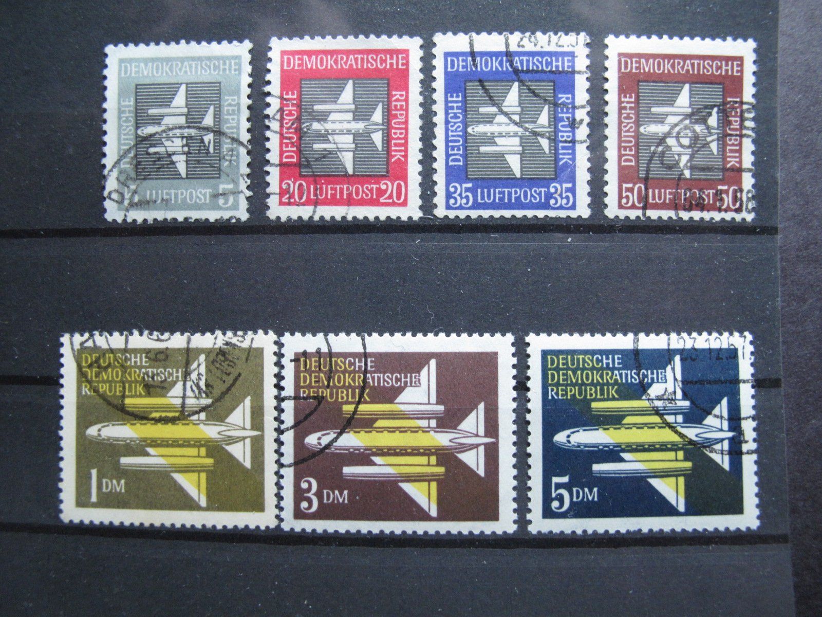 Tutti i francobolli: DDR 1957 Flugpostmarken gest. – Usato da Wil SG venduto da fva01