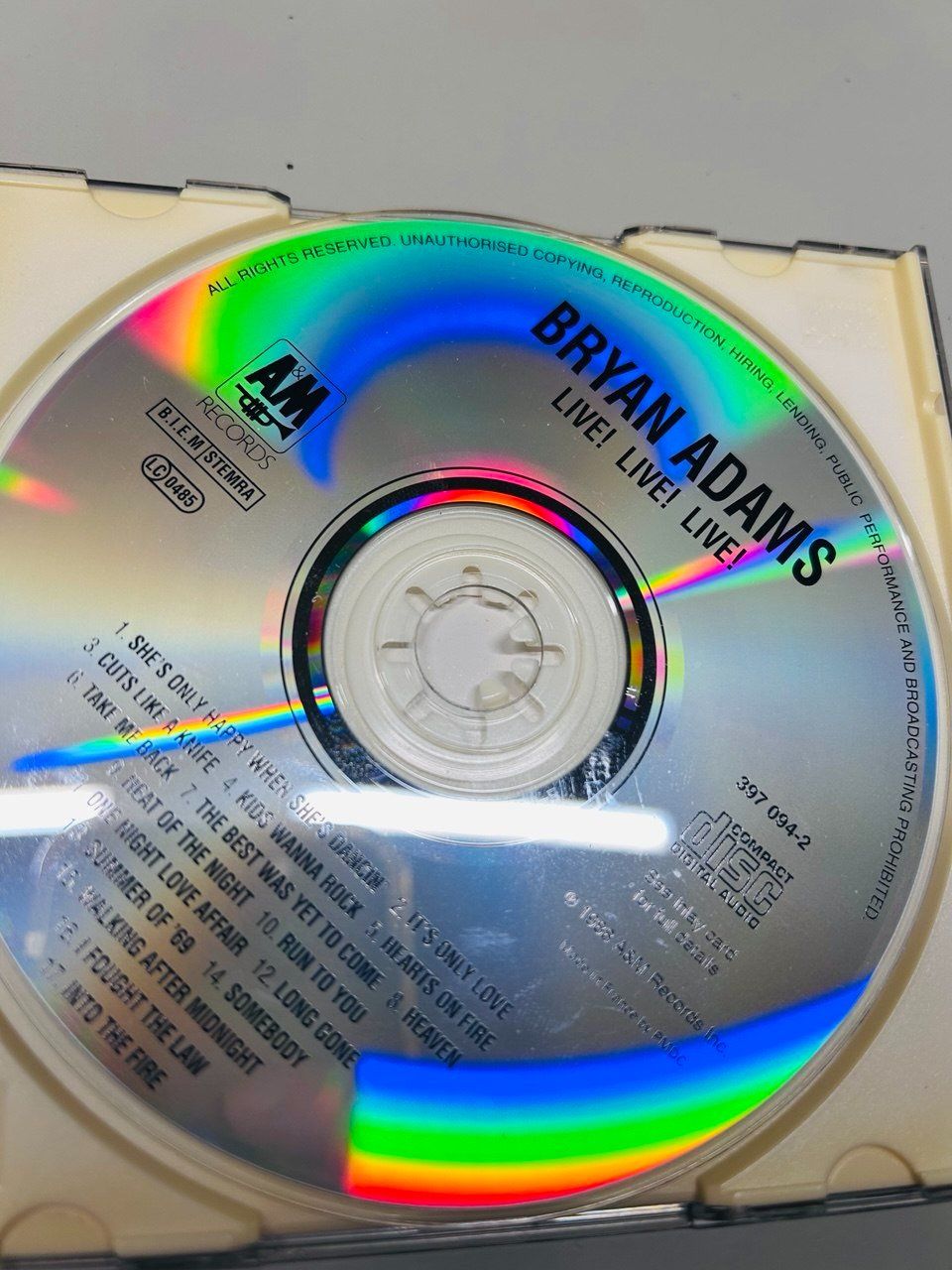 CD: Live! Live! Live!" di Bryan Adams – Usato da Giubiasco venduto da LorisVale 5