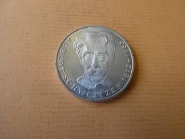 Deutschland 1975 G, 5 Mark, Alb. Schweitzer, Silber  unzirk