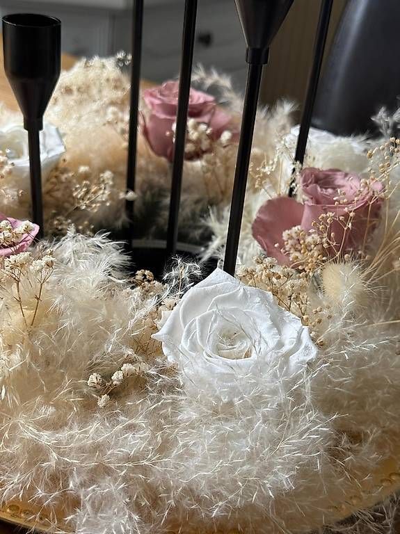 Portacandele: Kerzenständer mit Rosen – Nuovo (secondo la descrizione) da Luzern venduto da Brokiland 1