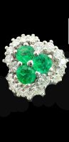 Smaragd Ring - 14k - Kleeblatt - Irland Shamrock + Schätzung