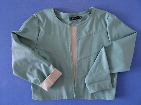 leichte Kunstleder- Jacke Bolero Gr. L