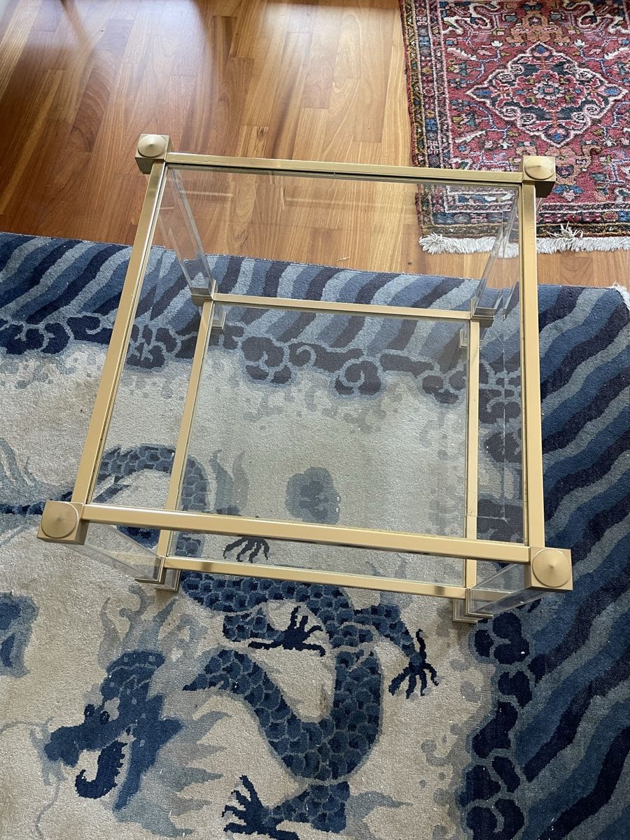 Tische: Vintage Couchtisch Messing und Glas  – Gebraucht aus Zürich von Pitschi17 1