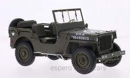 Jeep Willys U.S. Army 1943-1945 mattoliv offen   1:18