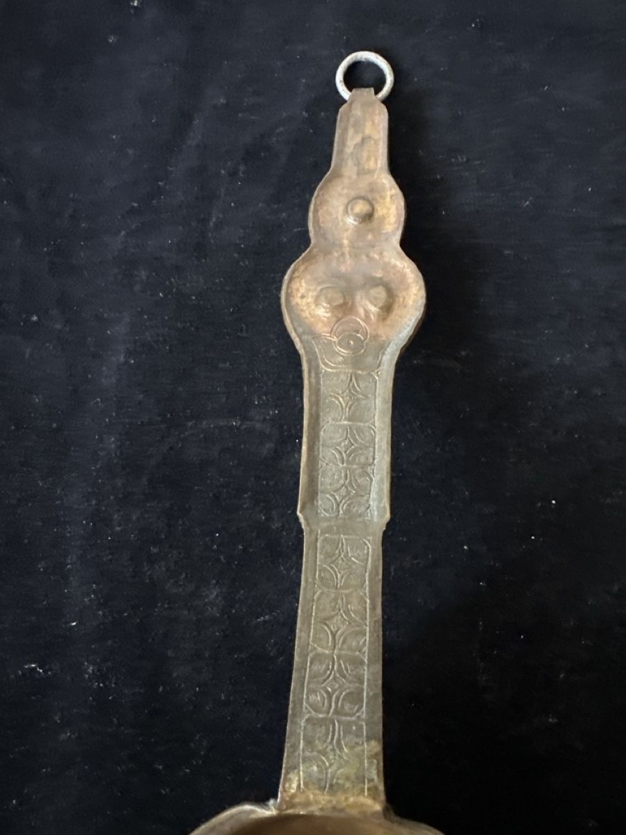 Elettrodomestici da cucina: Antike Schöpfkelle, Messing, graviert, ca. 26cm – Usato da Zürich venduto da Chaeffeler 5