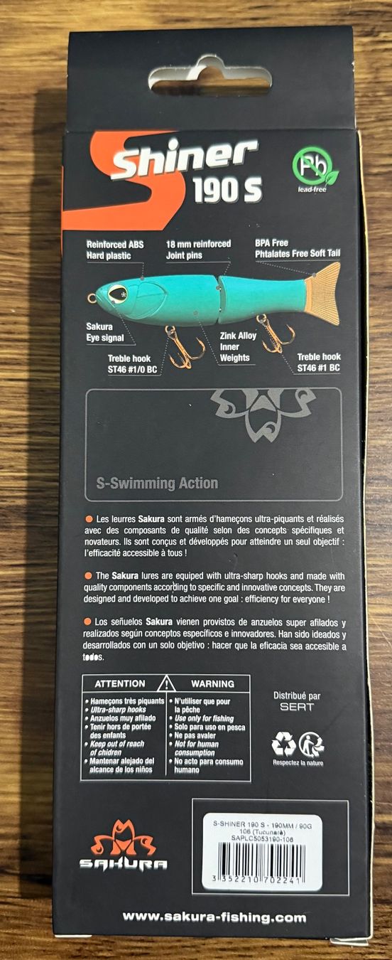Esche: Sakura S-Shiner 190 - Swimbait – Nuovo e nell'imballaggio originale da Widnau venduto da Fishingtackle_Oggy 1