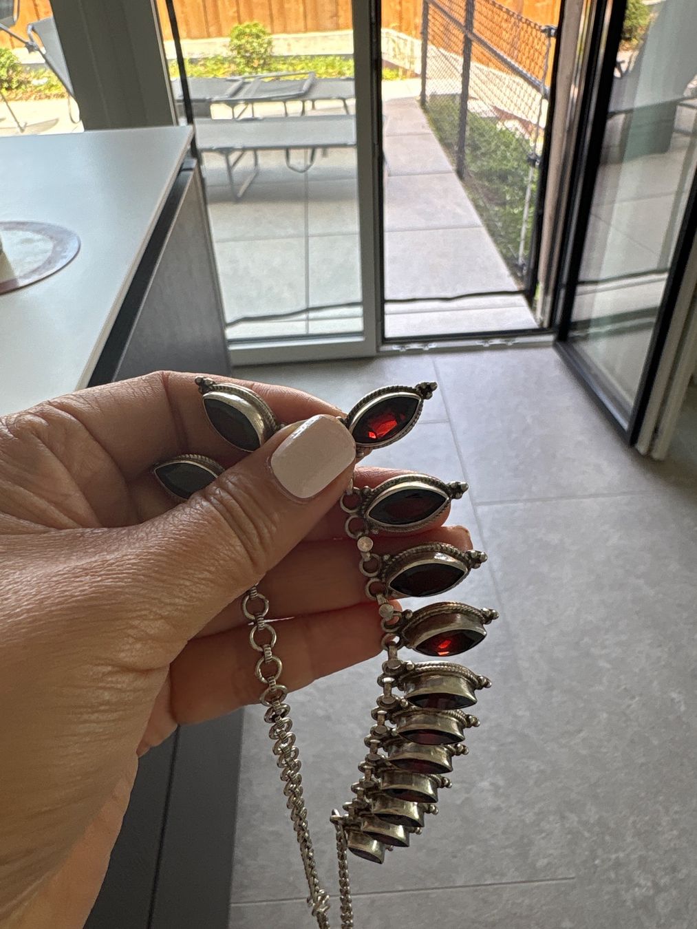 Ketten: Granatstein mit Silber 925 collier – Neu (gemäss Beschreibung) aus Schönenberg ZH von JaluTa