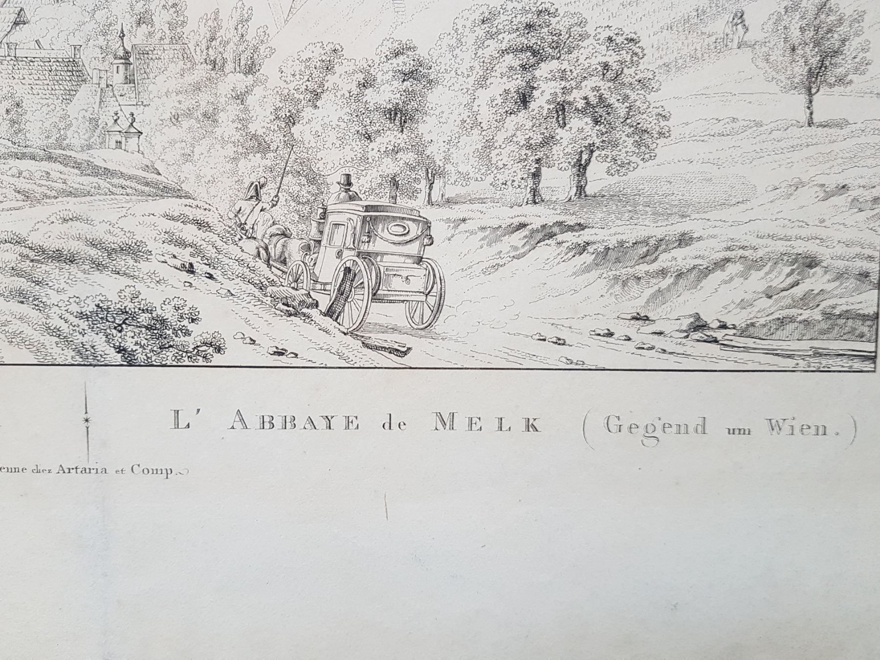 Dipinti: belle et grande gravure Abbaye de Melk – Usato da Lausanne venduto da leneko 5