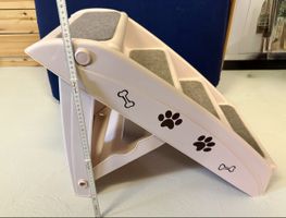 Hundetreppe faltbar 4 Stufen leicht beige neuwertig