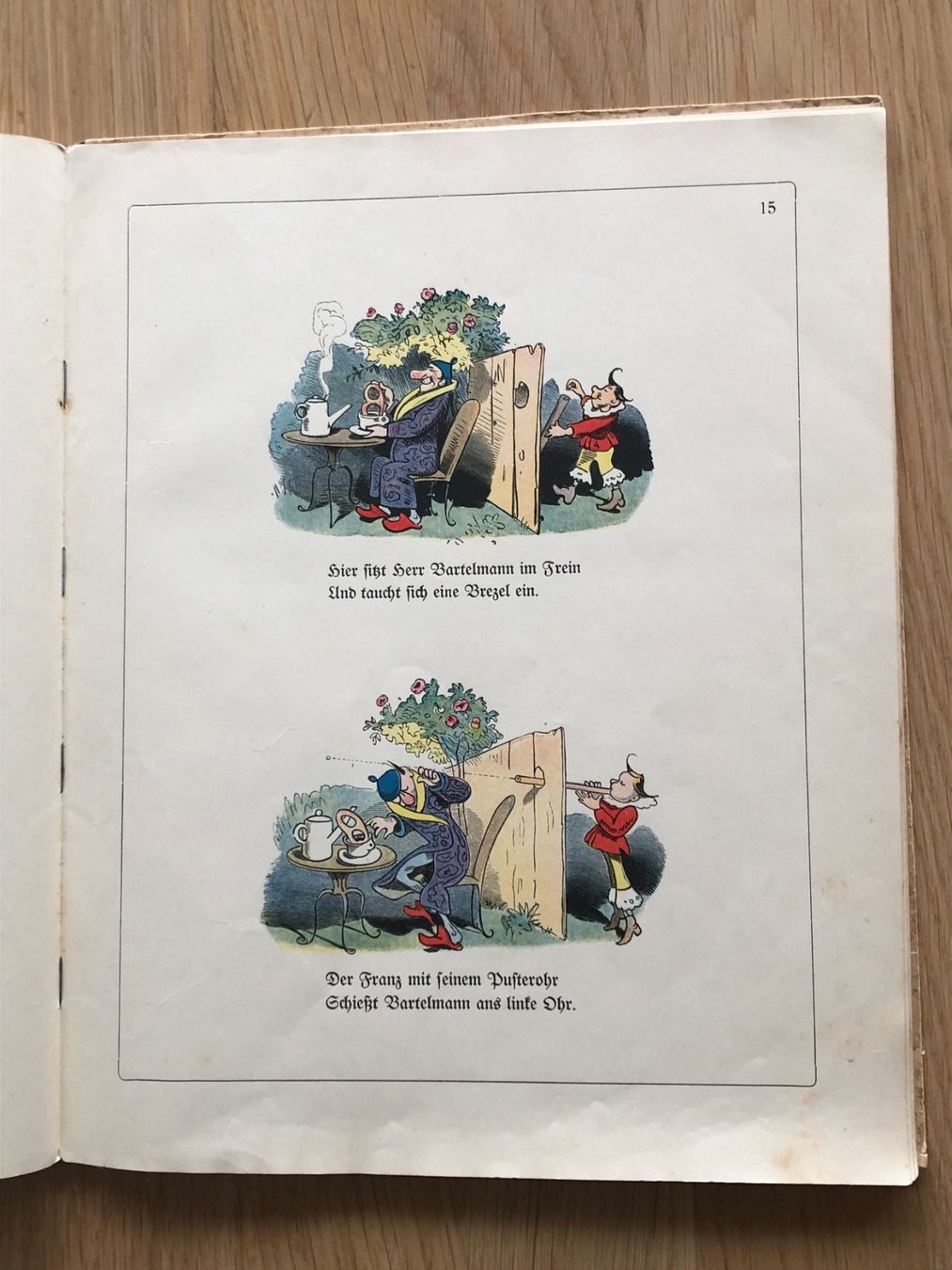 Libri: Antikes Kinderbuch: Wilhelm Busch "Hans Huckebein" – Usato da Biel/Bienne venduto da TomBaBi 5