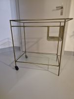 Moderner Servierwagen/Teewagen Gold Glas Vintage Look!