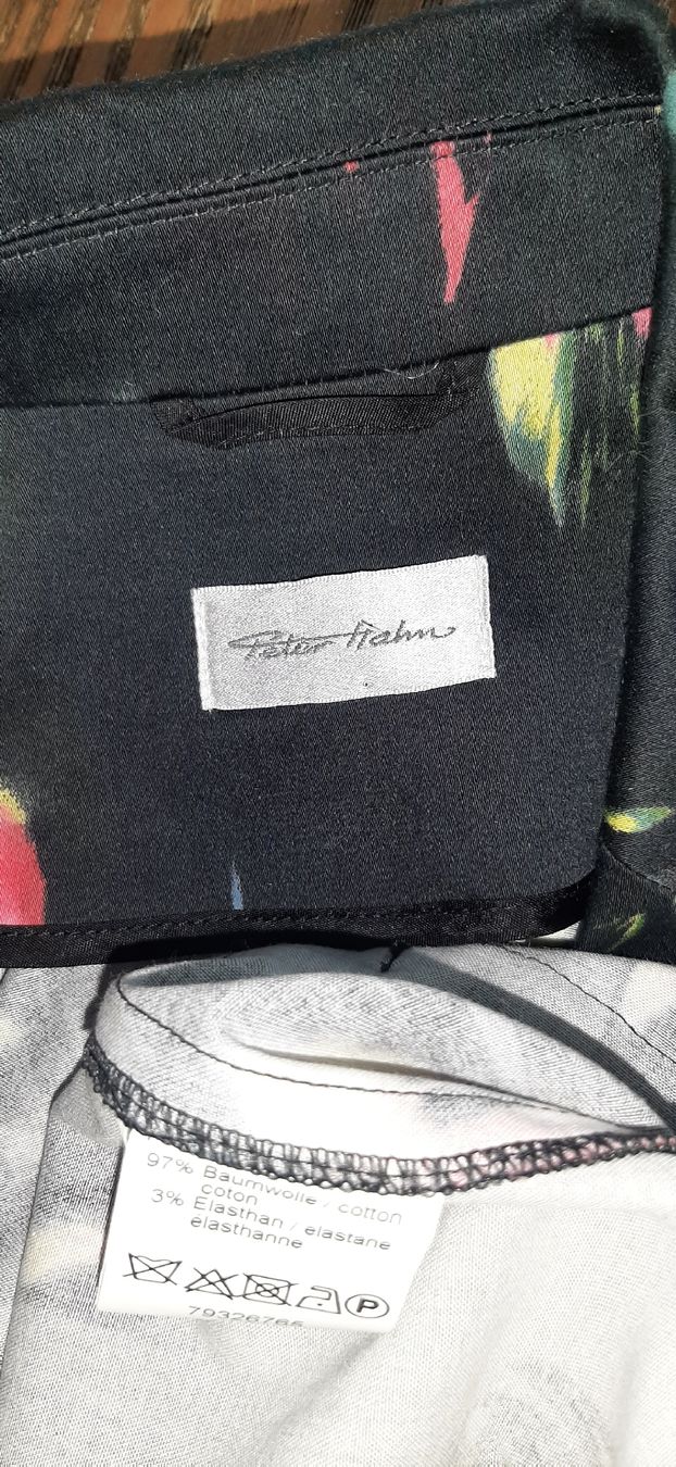 Peter Hahn Giacche: Peter Hahn Blazer Blumenmuster schwarz bunt Grösse 40 – Usato da Uster venduto da kgw78 5