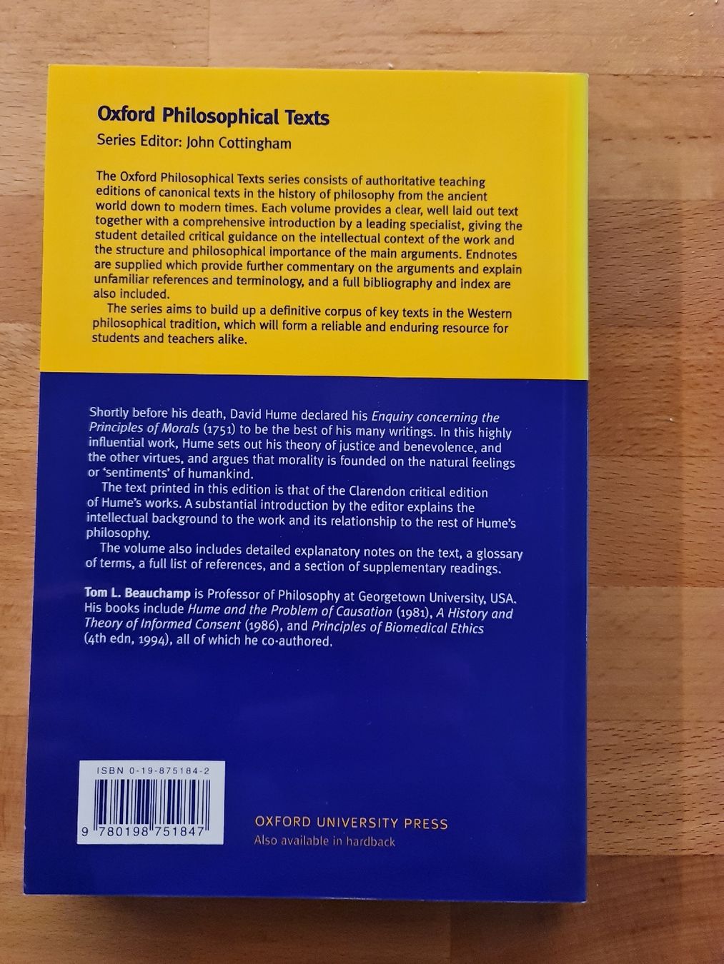 Libri: An Enquiry Concerning the Principles of Morals – Usato da Basel venduto da Bafidu 1