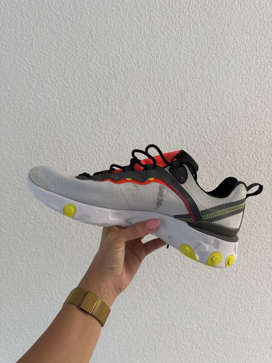 Nike Scarpe da uomo: Nike React Element 55 white grey yellow – Usato da Gränichen venduto da Domsiiiii 6