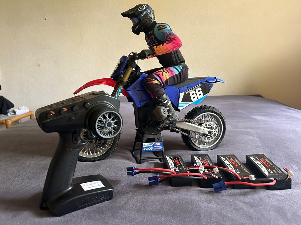 XSYGO Aluminium-Hinterrad-Messschieber Für LOSI 1/4 Promoto-MX RC Motorrad – Upgrade-Ersatzteil, Blau, Ersetzt Los264000