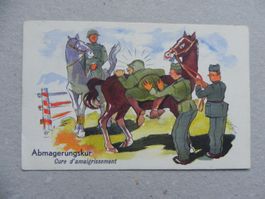 CH Humor Motiv Karte Miltär Rueblikarte Bären Katzen ca.1940