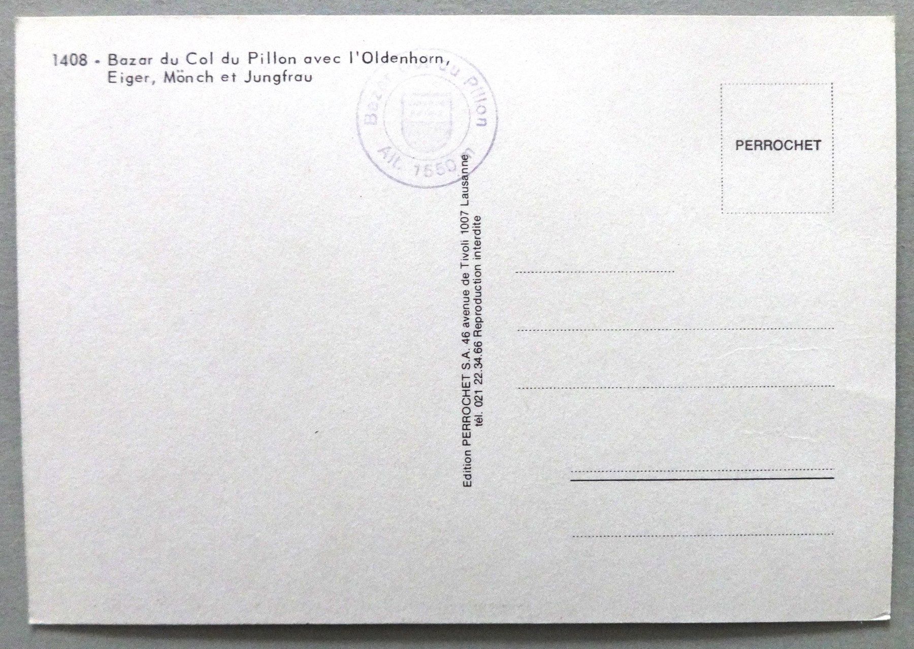 Cartes postales: Col du Pillon altitude 1550 m – D'occasion à Fétigny par Billy2miny 1