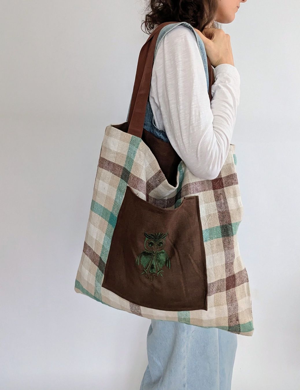 Borse: Handtasche, Stofftasche mit Eulen-Motiven – Usato da Rorschach venduto da olg_5qq2