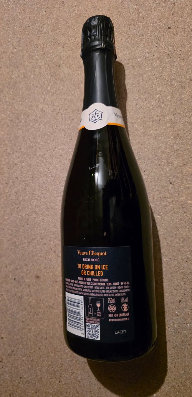 Vino: 1 fl.VEUVE RICH ROSE CHAMPAGNE – Nuovo e nell'imballaggio originale da Schönenwerd venduto da 1952kv 1