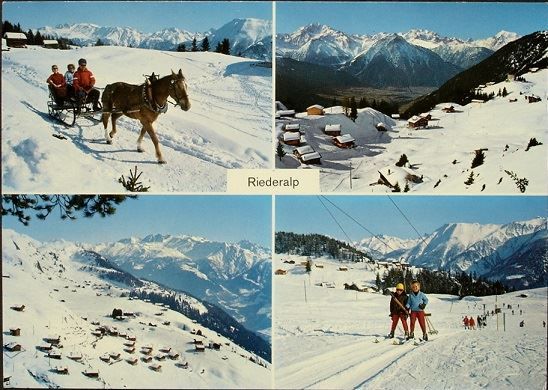 Cartes postales: RIEDERALP Pferde-Schlitten - Skilift – Neuf (Voir description) à Jona par philajona