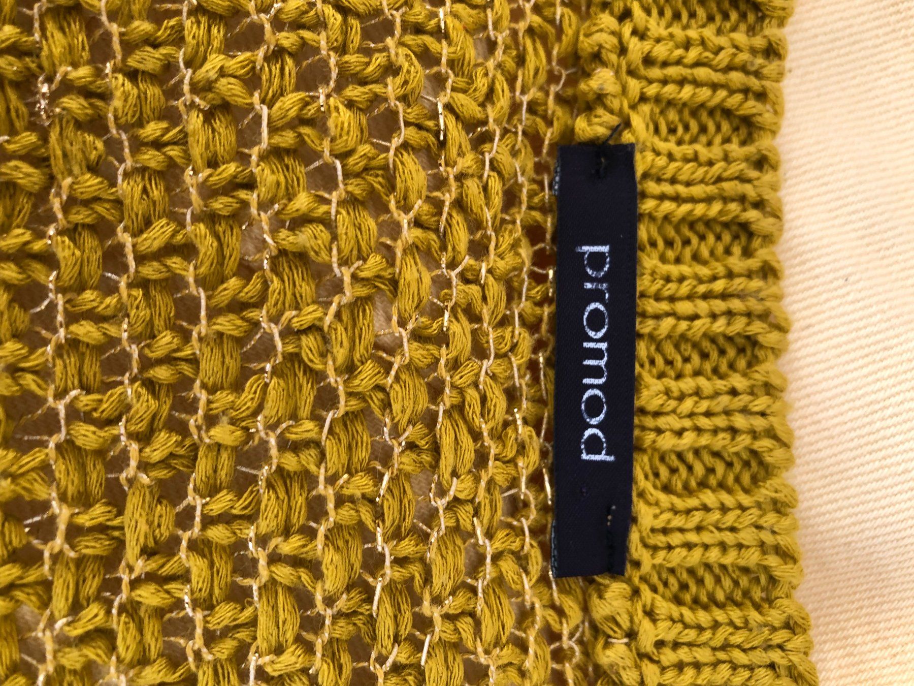 Promod Pulls & Sweat-shirts: Promod Pullover, Pulli, senfgelb 38 M, mit Goldfäden, Damen – D'occasion à Zürich par DepotCharity 5