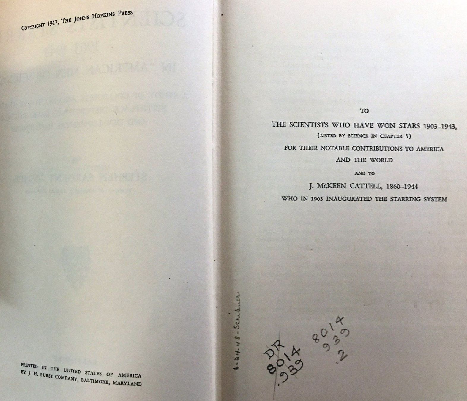 Libri: Scientists Starred, 1903-1943 – Usato da Oftringen venduto da Vucki 7