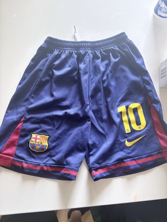 Fussballshorts FC Barcelona Nr. 10 blau Grösse 152-cm
