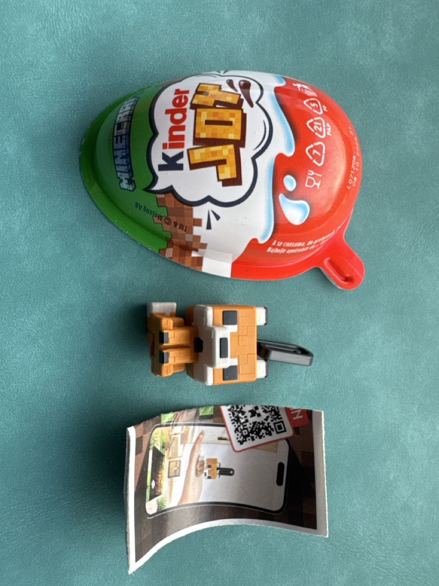 Statuette: Minecraft Kinder Joy.  Fuchs "ohne Kinderjoyschale" – Nuovo e nell'imballaggio originale da Giffers venduto da cam_mb92