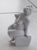 Porzellan Figur Fette Anette, Adam und Ziege