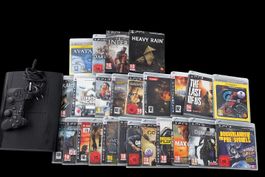 Sony PlayStation 3 mit Controller und Kabel