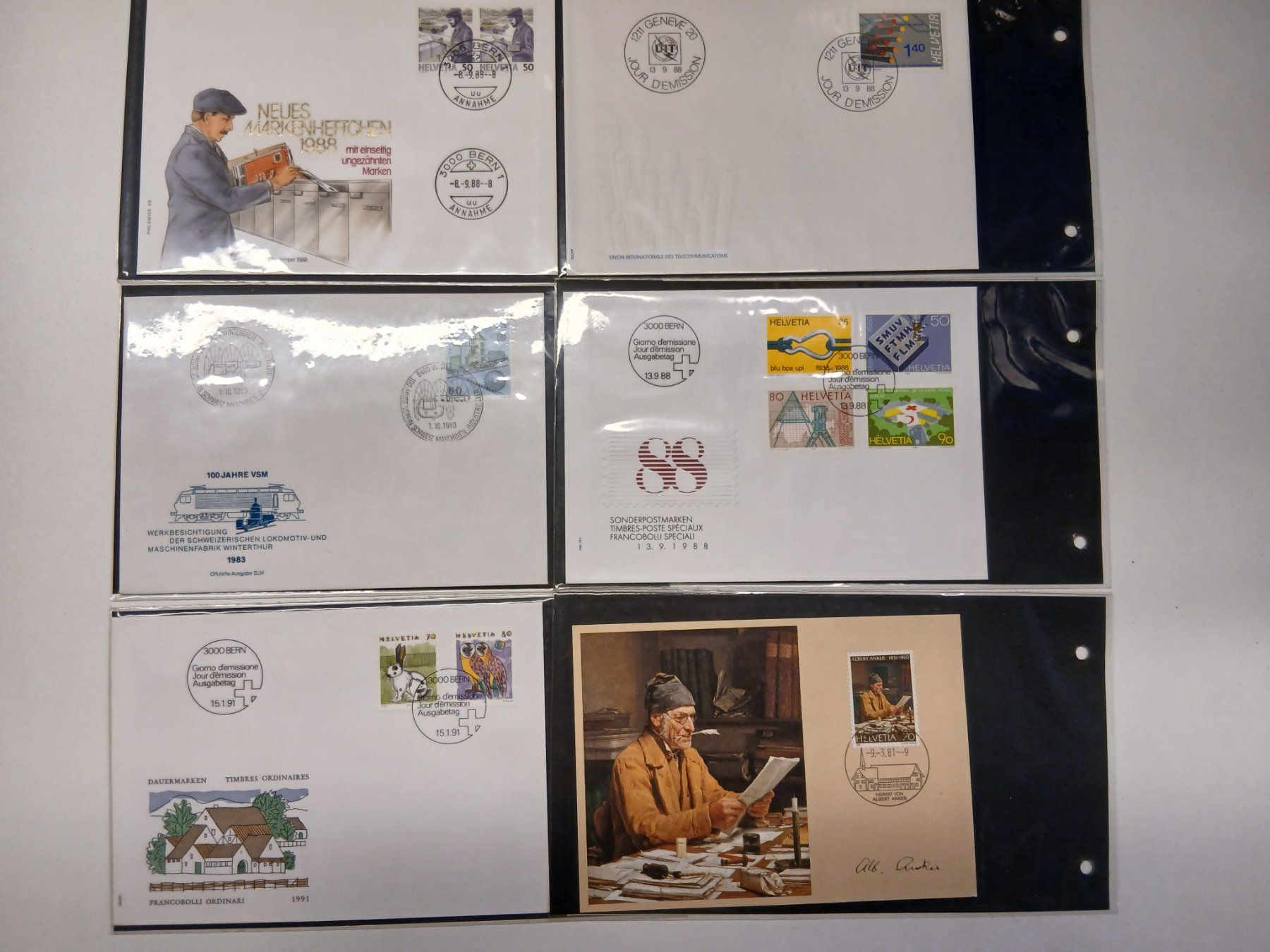 Tutti i francobolli: Schweizer Briefmarken Ersttagsbriefe Sammlung, Top Zustand – Usato da Sonnental venduto da maec69