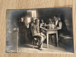 Echt Photo Karte / Frühstück auf der Alp Ausgabe ca. 1915