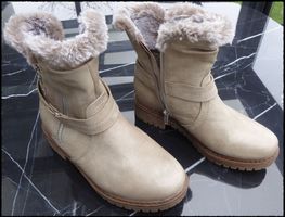 💕 Gefütterte Lederboots Grösse 4 / 37