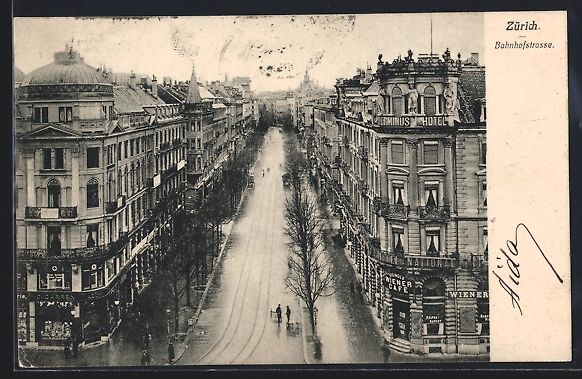 Cartes postales: Zürich, Bahnhofstrasse mit Steindls Wie – D'occasion à Berlin par bartko-reher