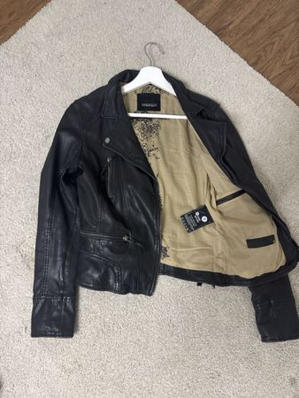 Lederjacke Damen schwarz Grösse S guter Zustand