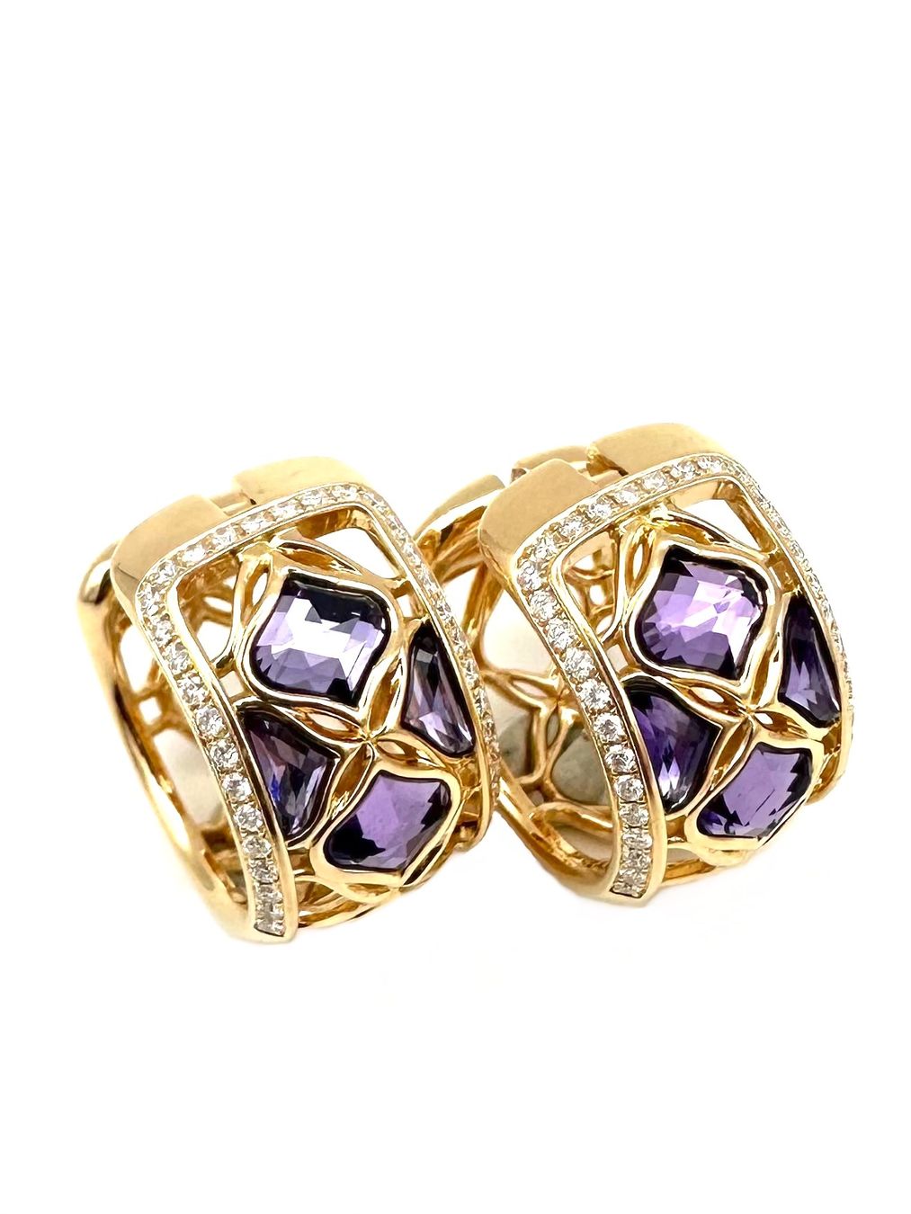 Chopard Ohrringe & -stecker: CHOPARD. Créoles "Impériale", or rose, améthyste et diamants – Gebraucht aus Renens VD von Diademe.sarl 2
