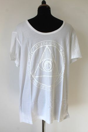 T-shirt Heidi.com blanc imprimé stylé taille L