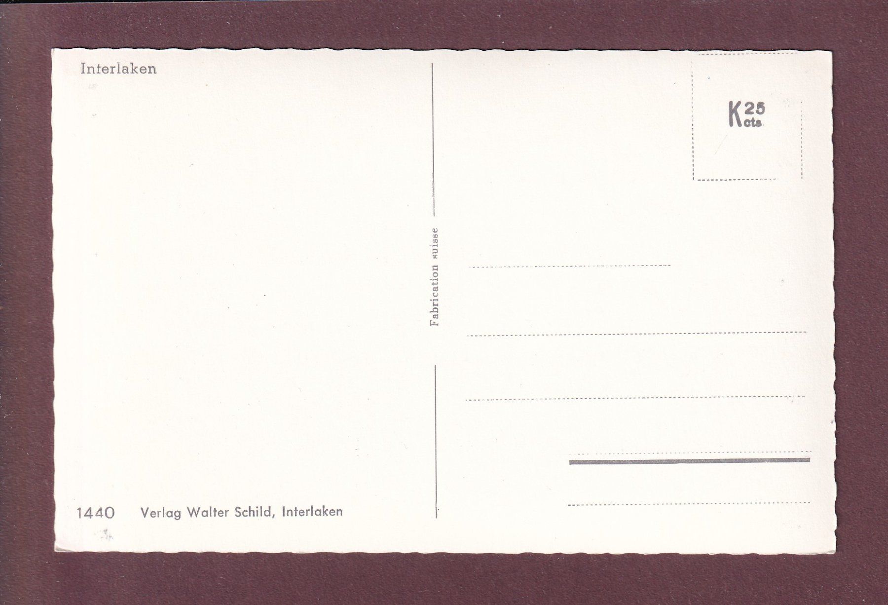 Cartes postales: INTERLAKEN - Kirche – D'occasion à Pully par nicecards 1